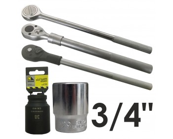 3/4in Ratchets, Socketry & Accessories  